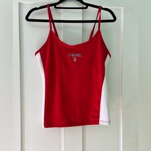 Womens major league fitness shelf bra Red Sox adjustable strap tank